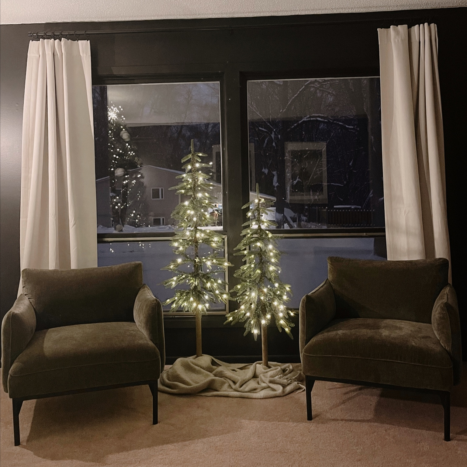 The perfect velvet chairs and pre-lit Christmas trees 🎄 

#LTKhome #LTKstyletip 

#LTKHoliday