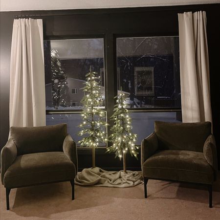 The perfect velvet chairs! Linked similar style prelim Christmas trees 🎄 

#LTKhome #LTKstyletip #LTKHoliday