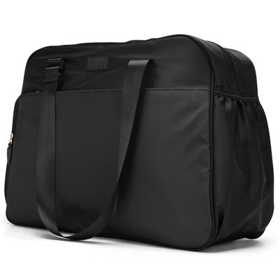 ELLE Luggage Wayfarer 40L Monogram Weekender Tote Bag - Black | Target