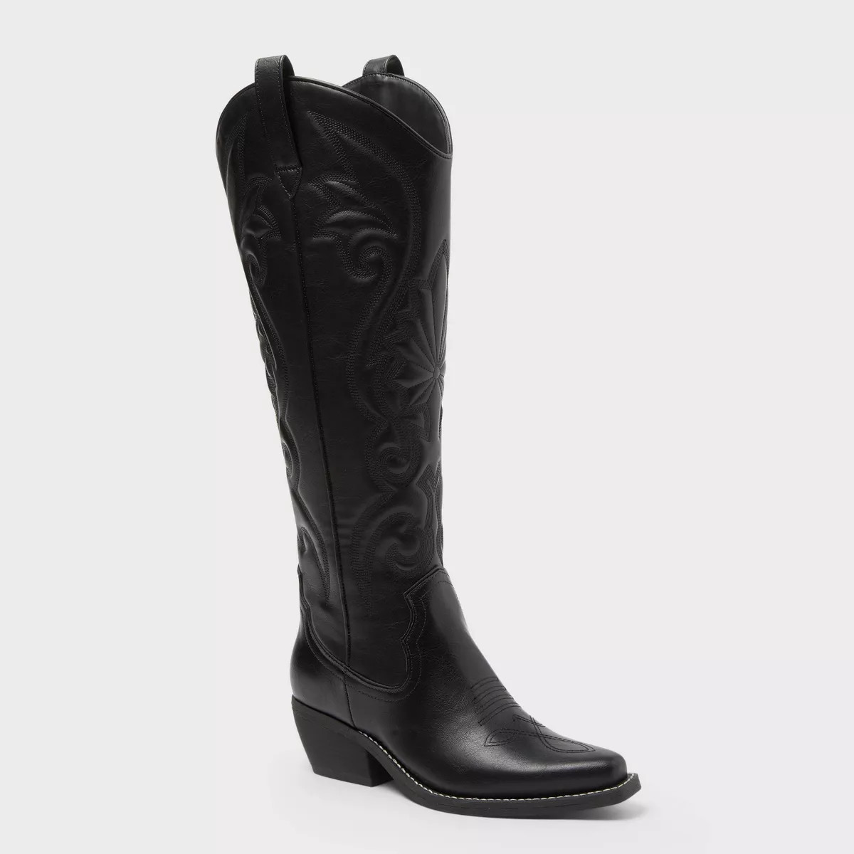Women’s Kenzie Tall Western Boots with Memory Foam Insole – Wild Fable™ Jet Black 5: Knee-H... | Target