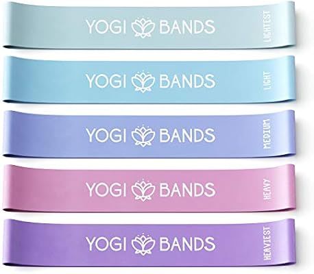 Yogi Bands by XNM Creations - Resistance Loop Exercise Fitness Workout Bands - Set of 5 - Pastel ... | Amazon (US)