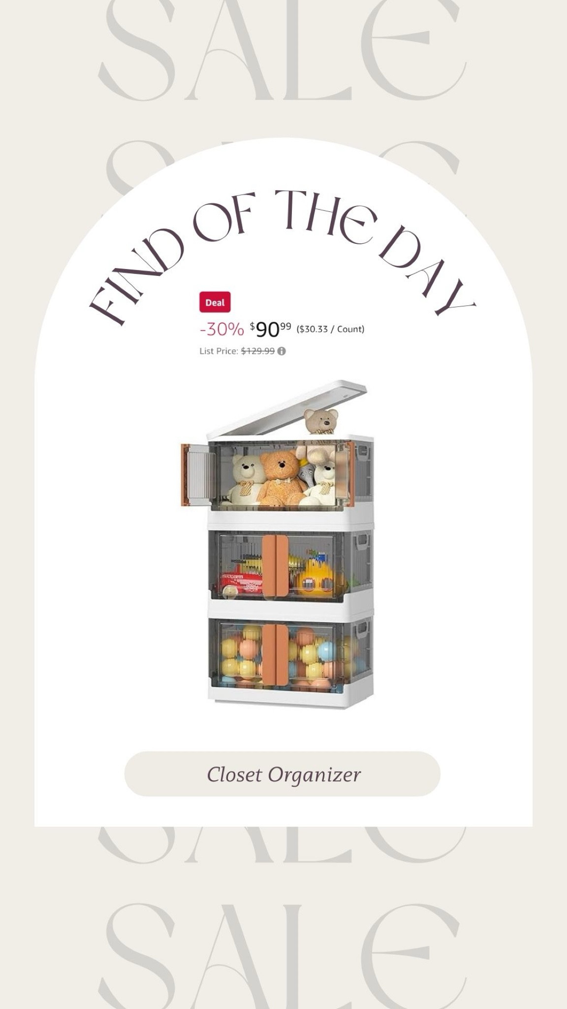 Amazon sale find of the day! So cute for organizing Crew’s things or in my closet! 

#LTKhome #LTKsalealert #LTKbaby