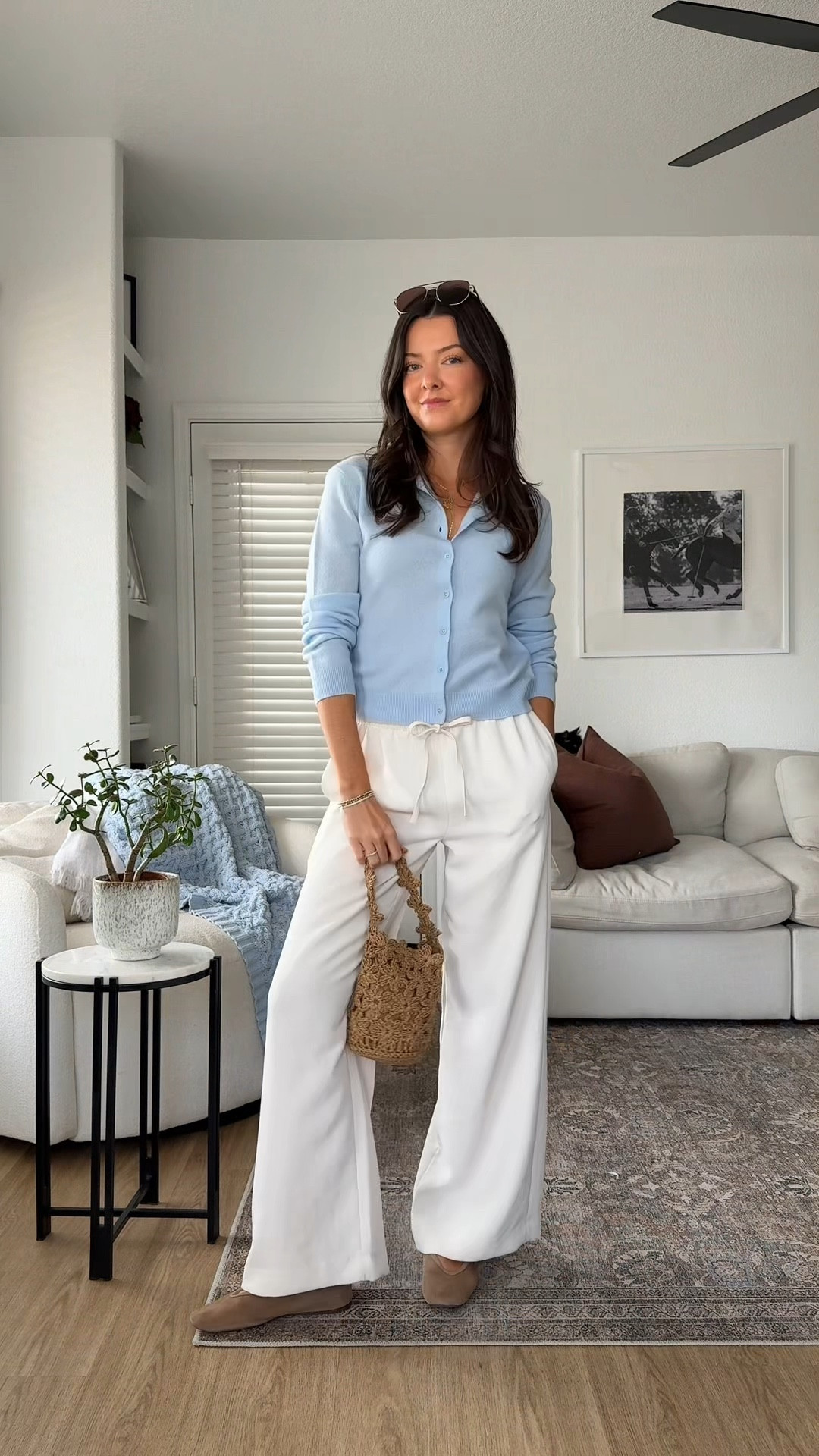 I’m 5’7” wearing size small in the cardigan and drawstring pants! 

#LTKootd #LTKSeasonal