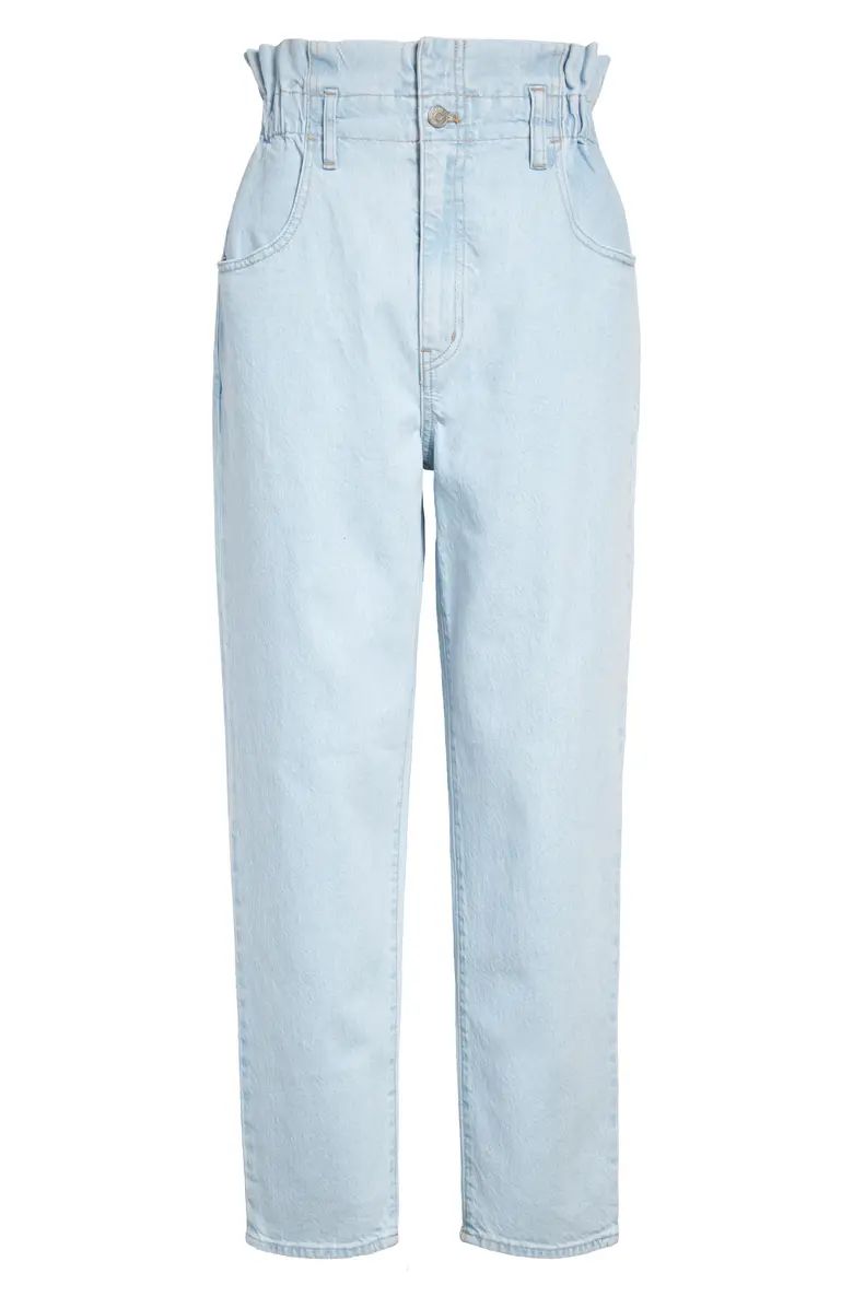 Paperbag High Waist Classic Straight Jeans | Nordstrom