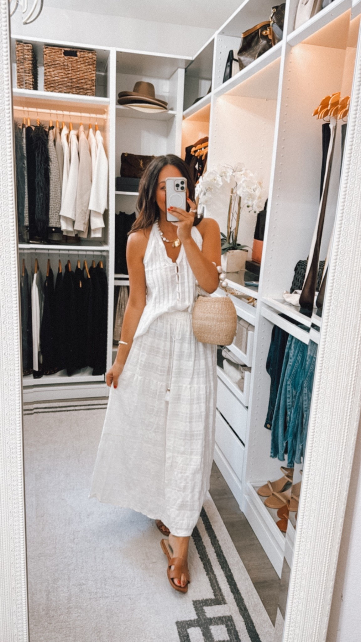 Love this look! Boho vibes ⭐️ skirt runs big I could have sized down and its not lined - perfect cover-up/ vacation/ beach skirt 
Top has an exposed back 🔥 

#LTKOver40 #LTKSaleAlert