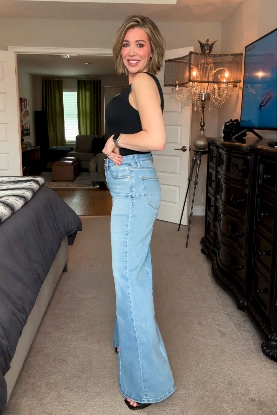 These jeans are so flattering!! Love the fit and so comfortable. The bodysuit fits & feels so much more high end  

#LTKStyleTip #LTKSummerSales #LTKxNSale