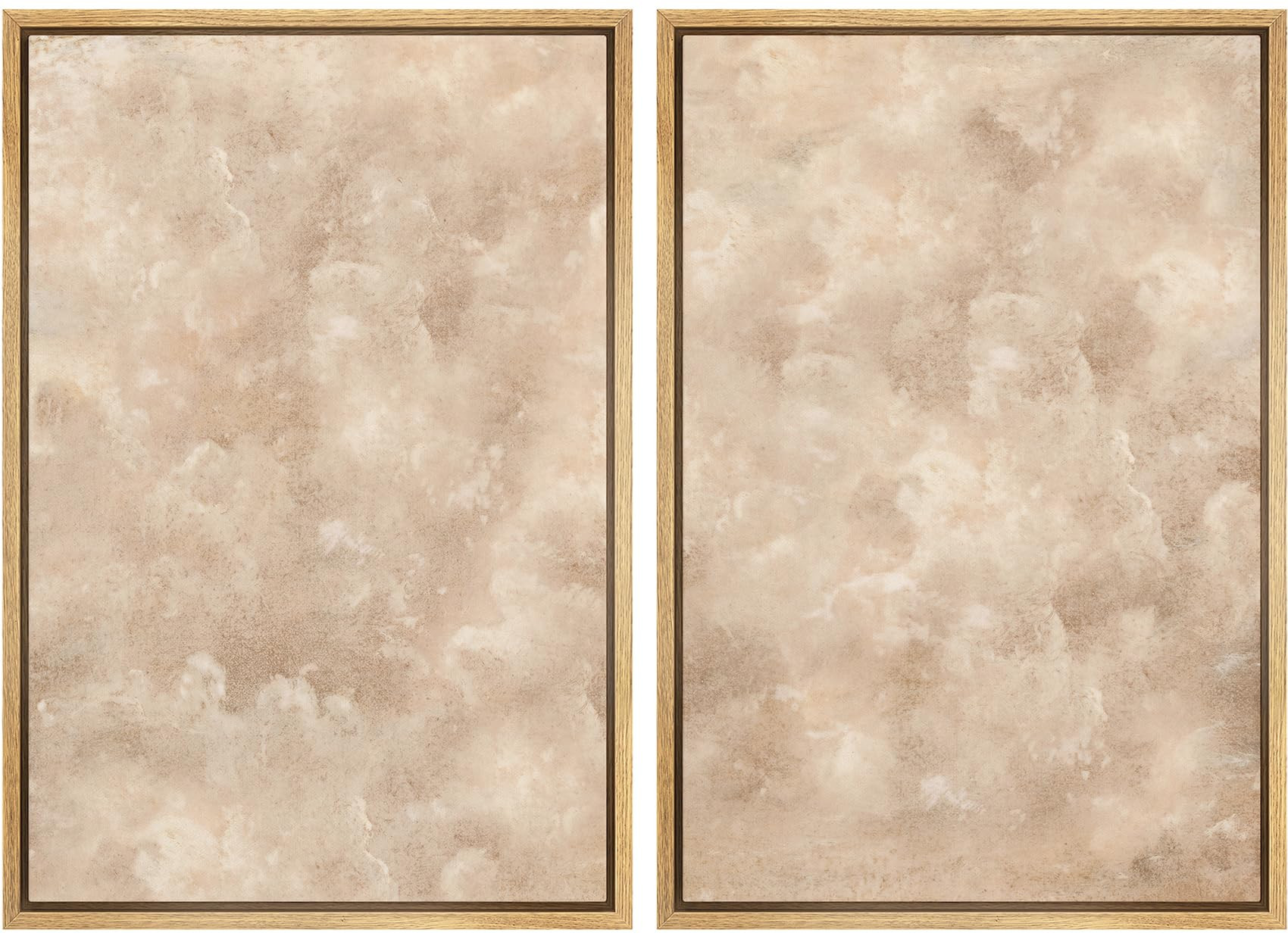 MUDECOR Framed Canvas Print Wall Art Neutral Abstract Minimalist Beige and Cream Tones Illustrati... | Amazon (US)