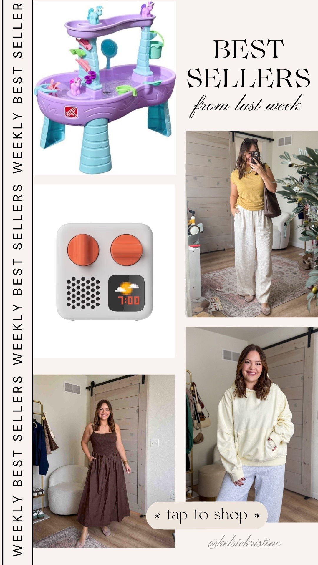 Last weeks best sellers // water table / yoto / screen free toddler activity / midsize mom outfit / oversized hoodie / spring dress / old navy outfit 

#LTKootd #LTKKids #LTKMidsize