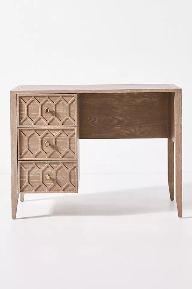 Textured Trellis Desk | Anthropologie (US)