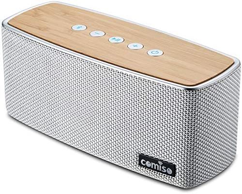 COMISO Bluetooth Speakers, 20W Loud Wood Home Audio Outdoor Portable Wireless Speaker, Subwoofer ... | Amazon (US)