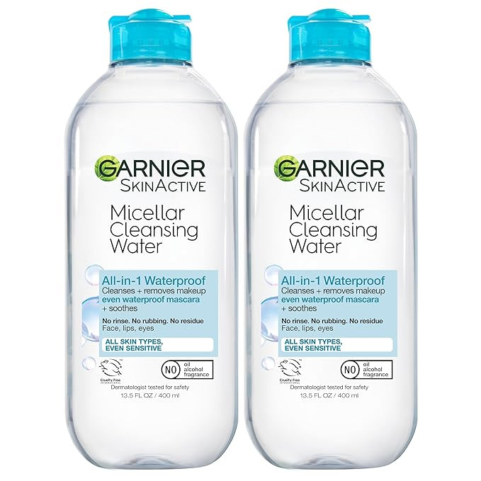 Garnier Micellar Water for Waterproof Makeup, Hydrating Facial Cleanser & Makeup Remover, Suitabl... | Amazon (US)