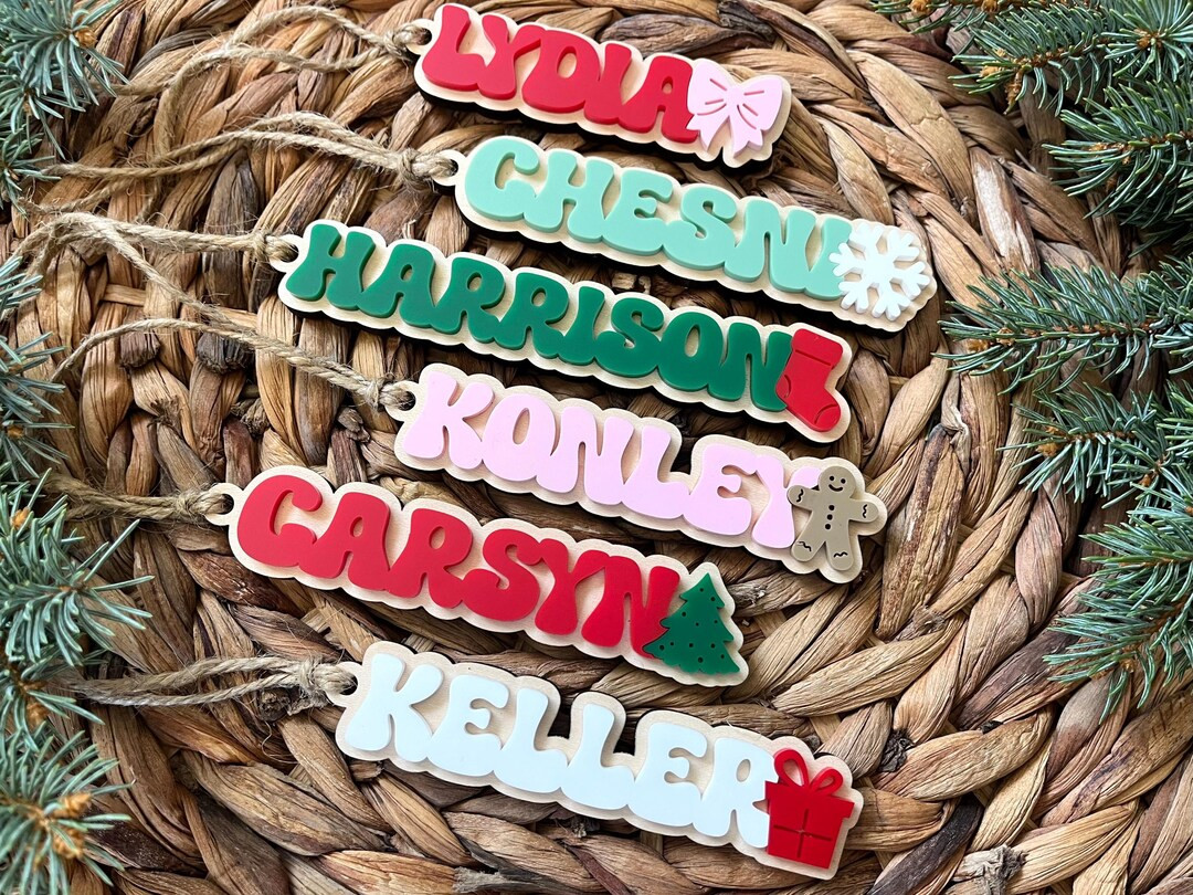 Christmas Stocking Tag for Kids, Personalized Christmas Gift Tag, Wood Stocking Tags, Christmas D... | Etsy (US)