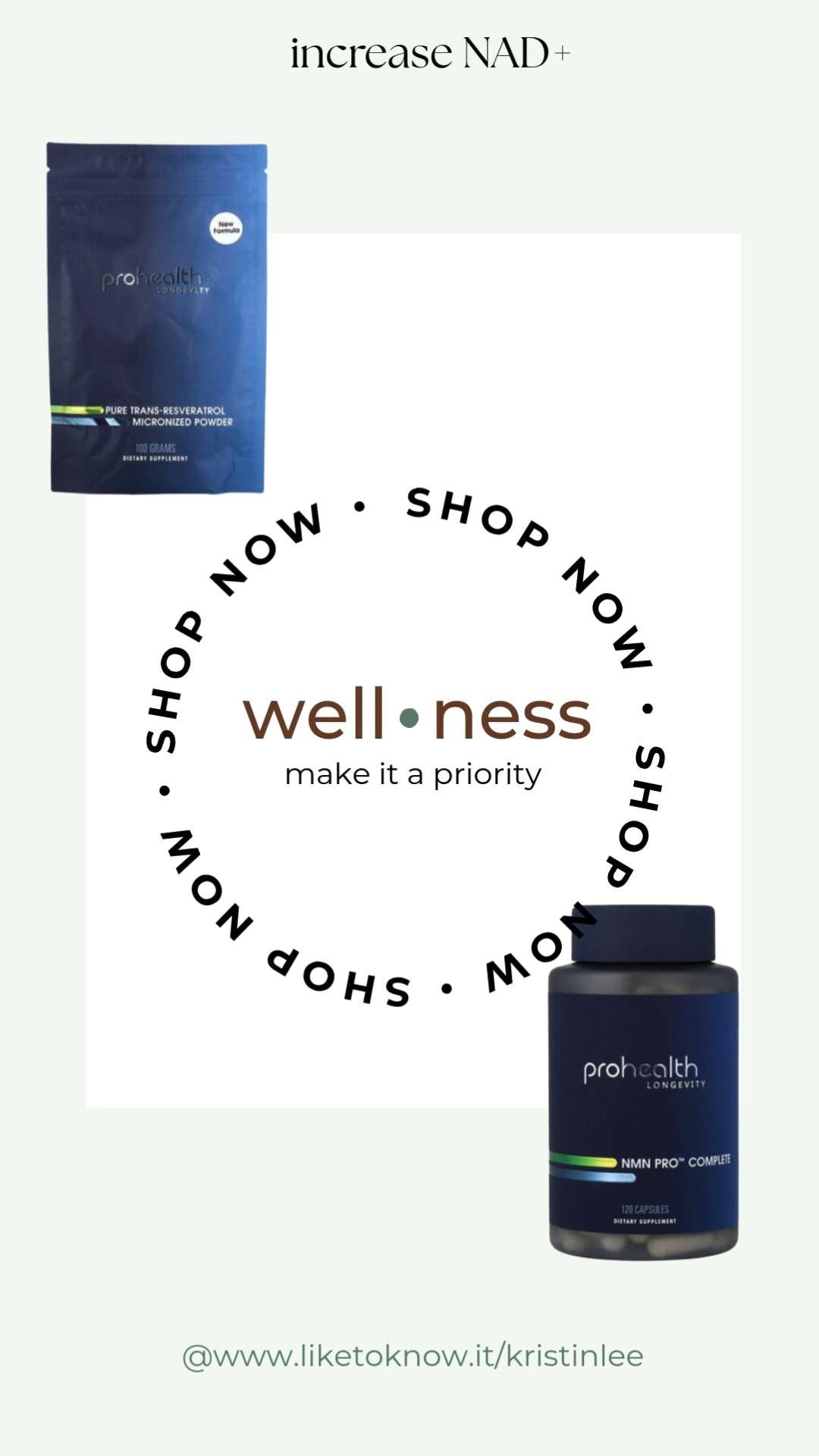 Double down on longevity this Cyber Week 🌿⚡ ProHealth’s Pure Trans-Resveratrol Micronized Powder + NMN Pro™ Complete = the ultimate duo for cellular energy, DNA repair, and healthy aging. Clinically backed, lab-tested, and designed for maximum absorption—because your wellness deserves transparency and results. Tap to shop the science of longevity today!

🔑 Key Benefits
👩‍🔬 Pure Trans-Resveratrol Micronized Powder
• 	Supports brain health & cognitive function
• 	Promotes cardiovascular wellness and circulation
• 	Enhances cellular & DNA health
• 	Micronized particles = superior absorption for maximum bioavailability
• 	Backed by third-party testing & GMP certification
⚡ NMN Pro™ Complete
• 	Combines Uthever® NMN, Trans-Resveratrol & TMG in one formula
• 	Rapidly boosts NAD+ levels to fuel cellular energy
• 	Optimizes mitochondrial performance and vitality
• 	Supports DNA repair & stability
• 	Helps combat visible signs of aging while activating longevity pathways
• 	Triple lab-tested, doctor-formulated, and trusted by 200,000+ customers 

 #iherb 

#LTKmorningroutine #LTKBeauty #LTKselfcare