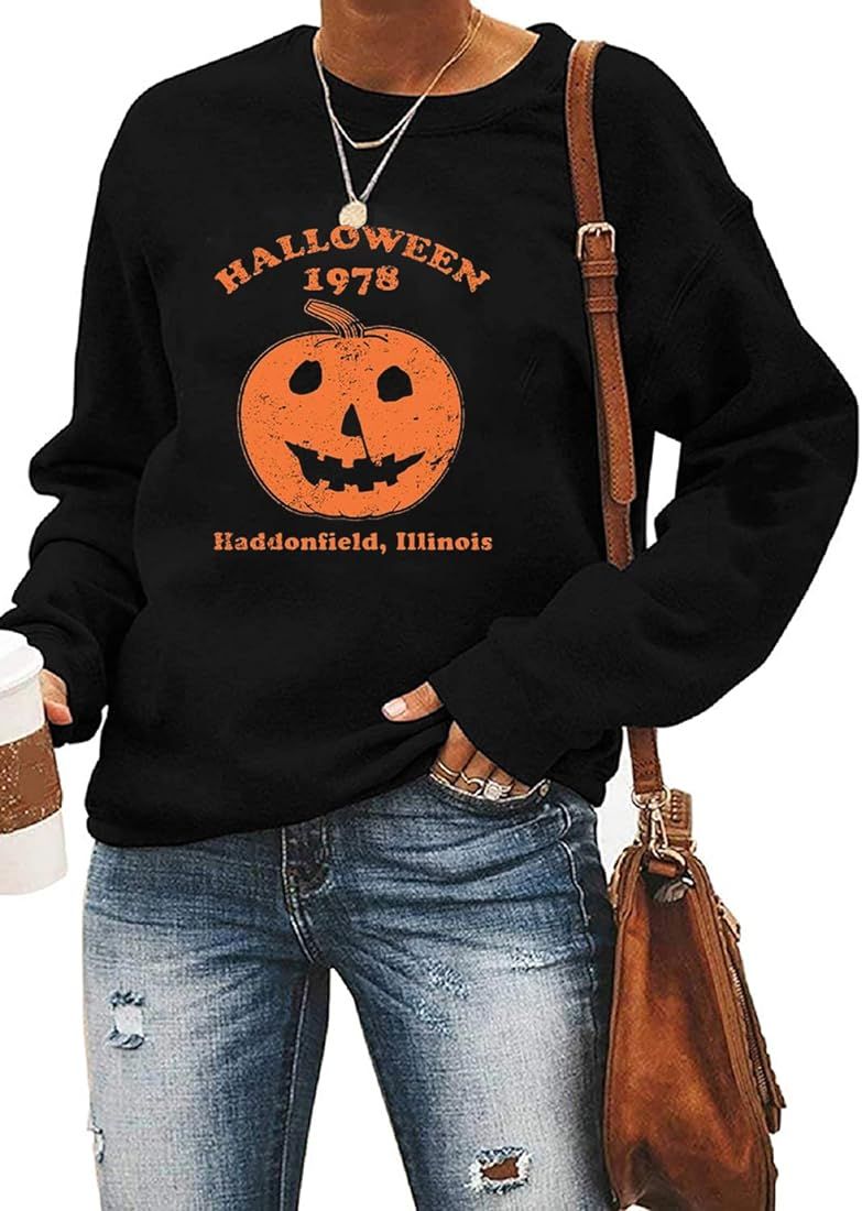 Yimoya Fall Pumpkin Sweatshirt Womens Halloween Family Thanksgiving 2022 Pullovers Blouse Tops | Amazon (US)