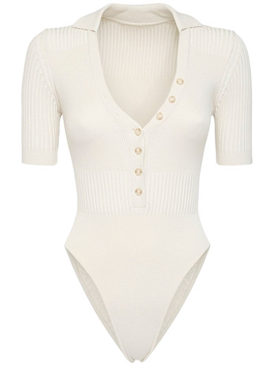 Viscose blend rib knit bodysuit | Luisaviaroma