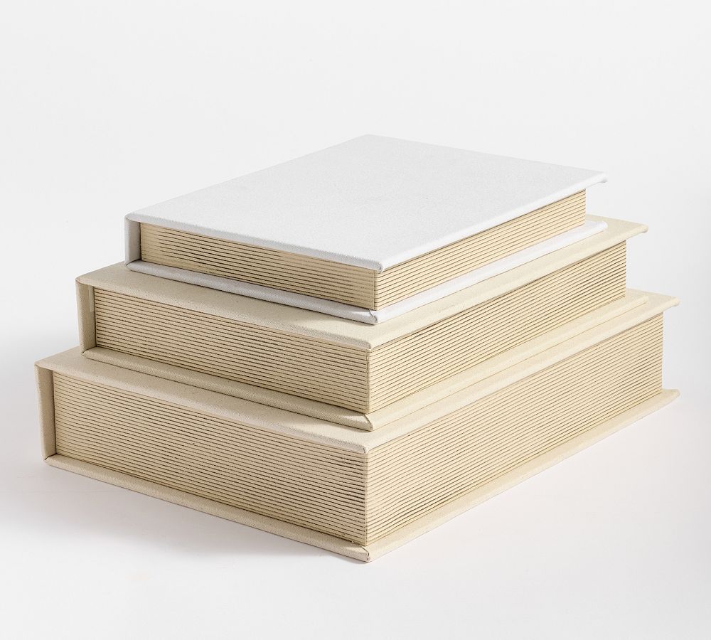 Stacked Linen Books | Pottery Barn (US)