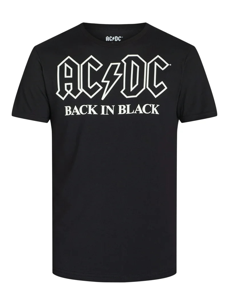 AC/DC Men’s & Big Men's Back in Black Graphic Tee Shirt, Sizes S-3XL | Walmart (US)