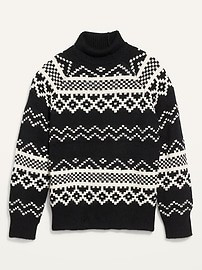 Cozy Fair Isle Turtleneck Sweater for Women | Old Navy (US)
