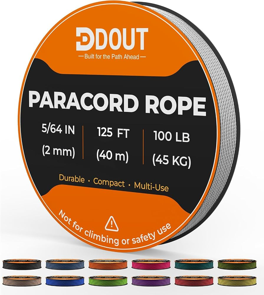 DDOUT 2mm Paracord 100lb, Thin Micro Paracord Rope, White 125FT Nylon Cord for Crafting, DIY Proj... | Amazon (US)
