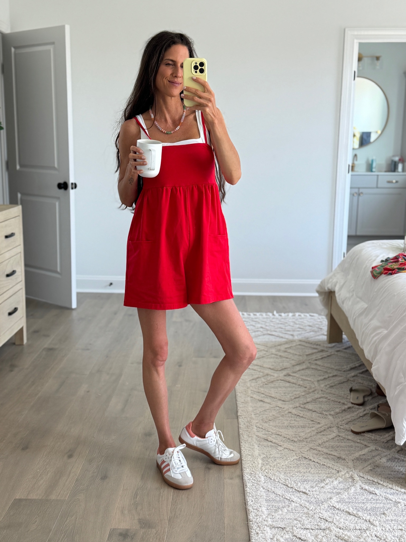 Easy throw-on outfit that still looks cute and put together
This red romper is lightweight, comfortable, and perfect for busy days, running errands, or summer travel
Paired with sneakers for an everyday look you’ll actually wear on repeat

#LTKootd #LTKSeasonal #LTKdayinmylife