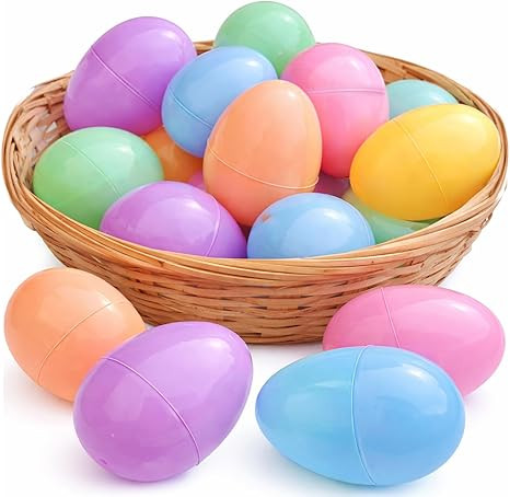 GiftExpress Pastel Color Easter Eggs - 50 Piece Assorted Bulk 2.3" x 1.75" Plastic Eggs Hinged - ... | Amazon (US)