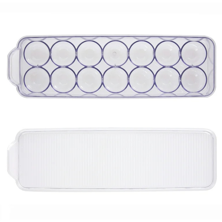 Mainstays Clear Plastic Egg Holder for Refrigerator (Holds 14 Eggs), Made for Refrigerator Egg St... | Walmart (US)