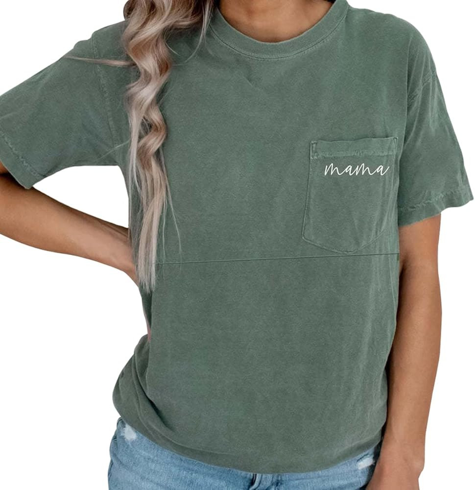 Breastfeeding Shirts for Women Mama Zipper Nursing Tops Distressed Maternity Tees Pregnancy Cloth... | Amazon (US)
