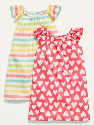 Printed Flutter-Sleeve Nightgown 2-Pack for Toddler & Baby | Old Navy (US)