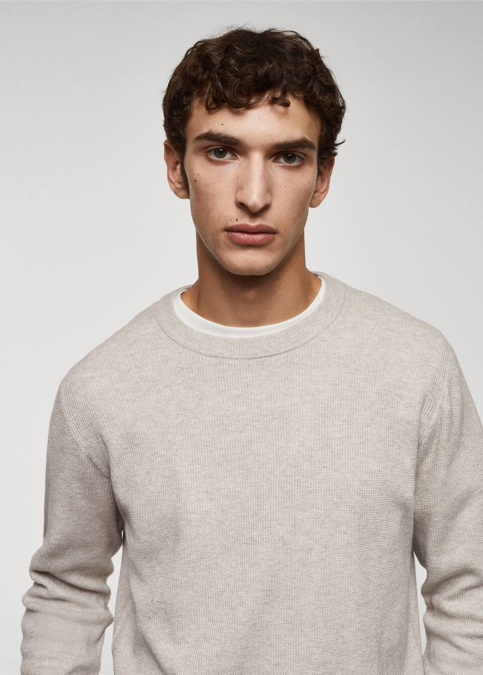 Strukturierter baumwollpullover -  Herren | Mango Man Deutschland | MANGO (DE)