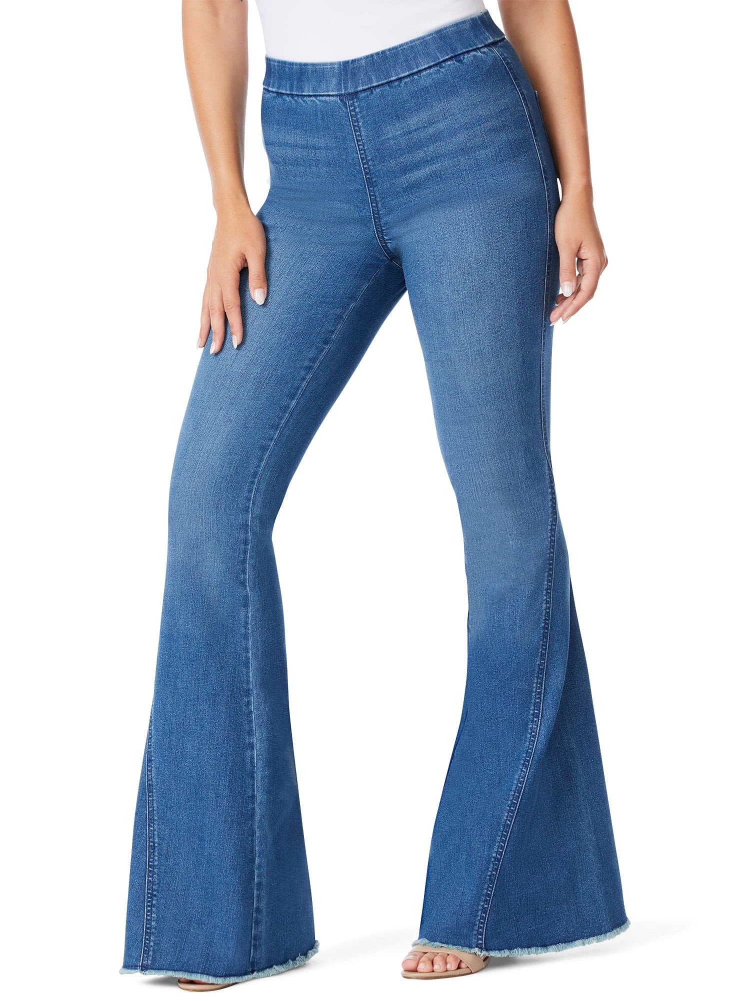 Sofia Jeans by Sofia Vergara Women's Melisa High-Rise Super Flare Pull-On Jeans | Walmart (US)