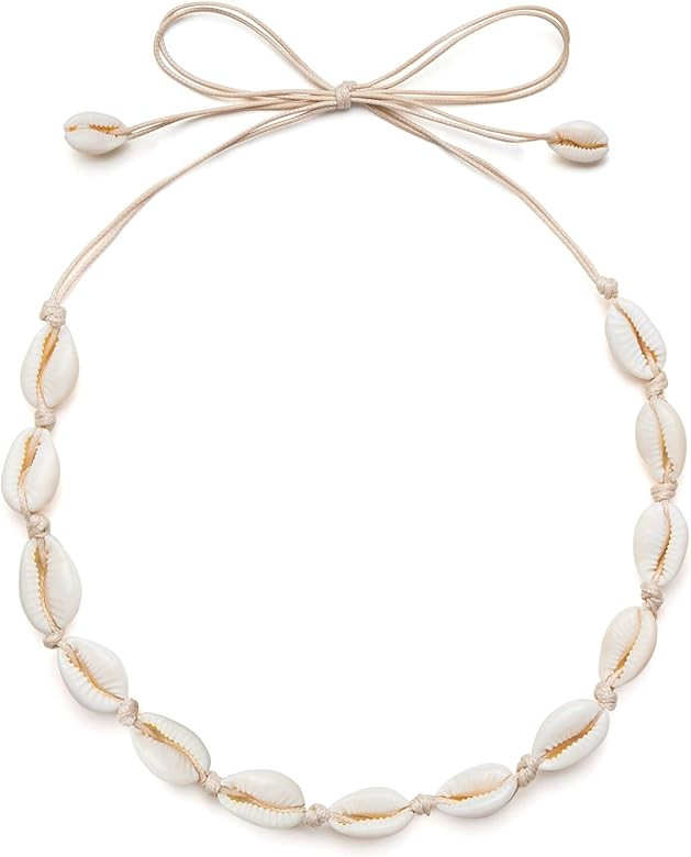 Seashell Necklace Choker for Women Summer Hawaiian Style Natural Shell Necklace | Amazon (US)