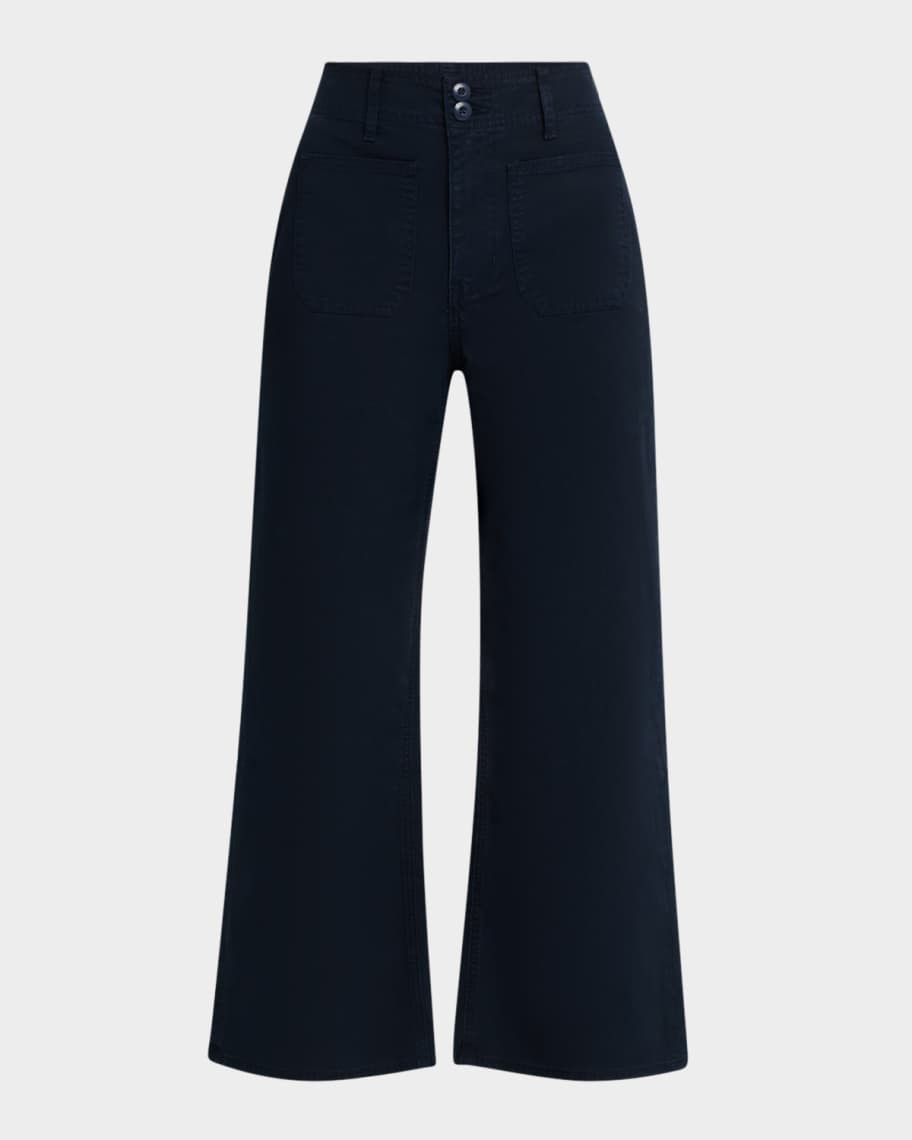 Grant Cropped High-Rise Wide-Leg Pants | Neiman Marcus