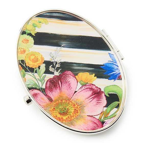 Flower Market Silver Plated Compact Mirror | MacKenzie-Childs