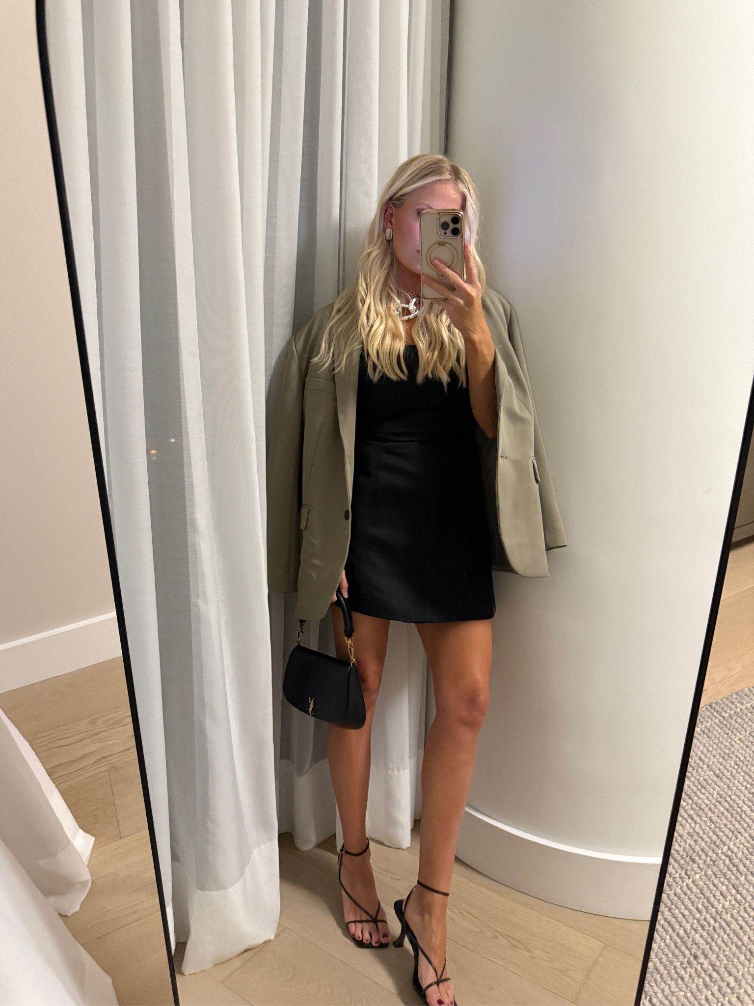 Dinner outfit: Size small in dress, size med in blazer, size up 1/2 size in shoes. Leg glow: shade hunnie hunnie. Lip combo: liner- naked 2. Lipstick- runway royalty. Gloss-Champ Stamp Fantasy Dinner date outdit, bday outfit, valentines outfit