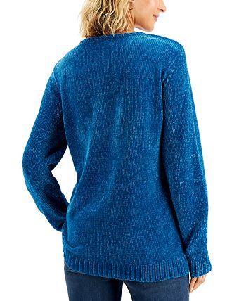 Karen Scott Cotton Chenille Sweater, Created for Macy's & Reviews - Sweaters - Women - Macy's | Macys (US)