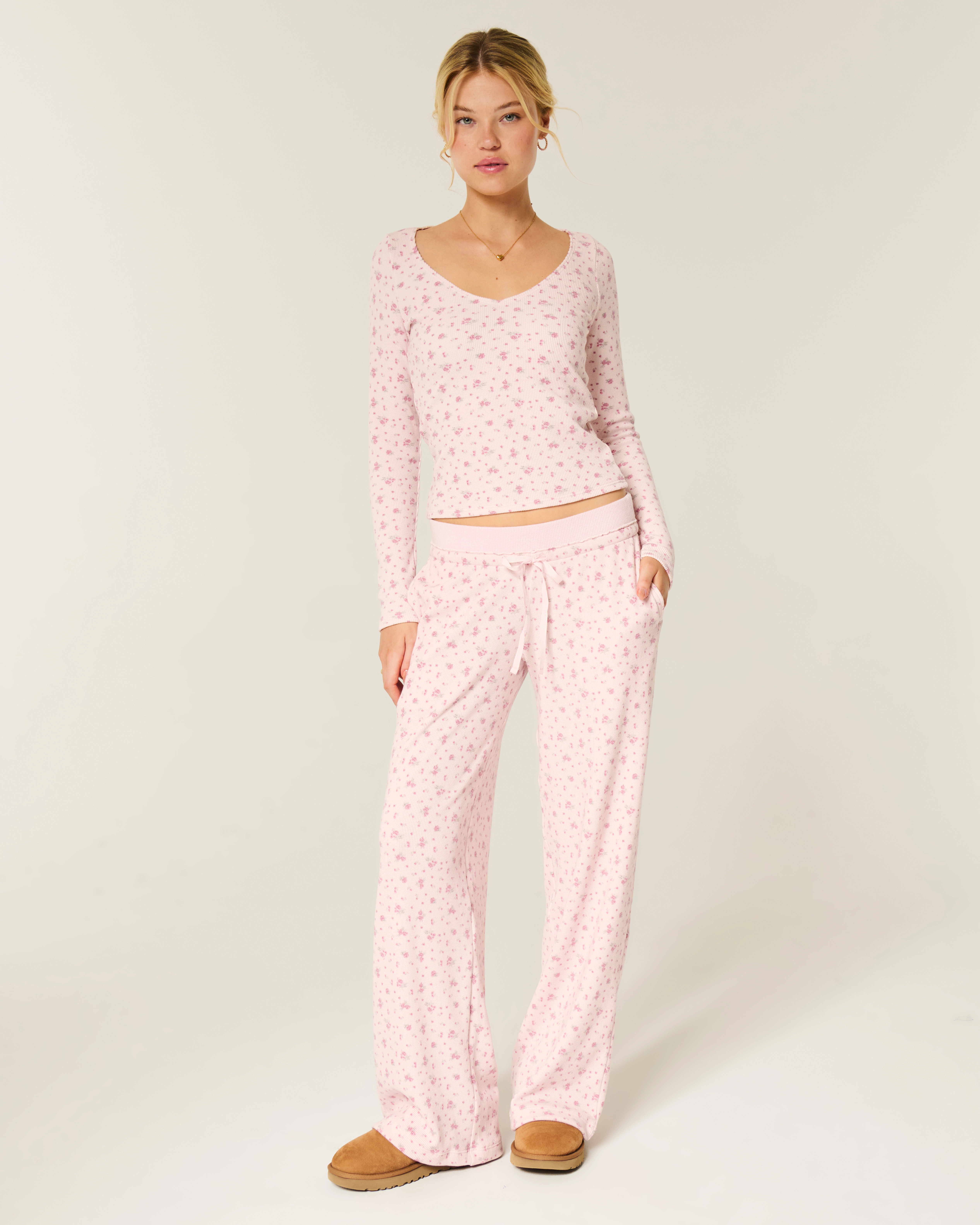 Gilly Hicks Always Cozy Waffle Straight Pants | Hollister (US)