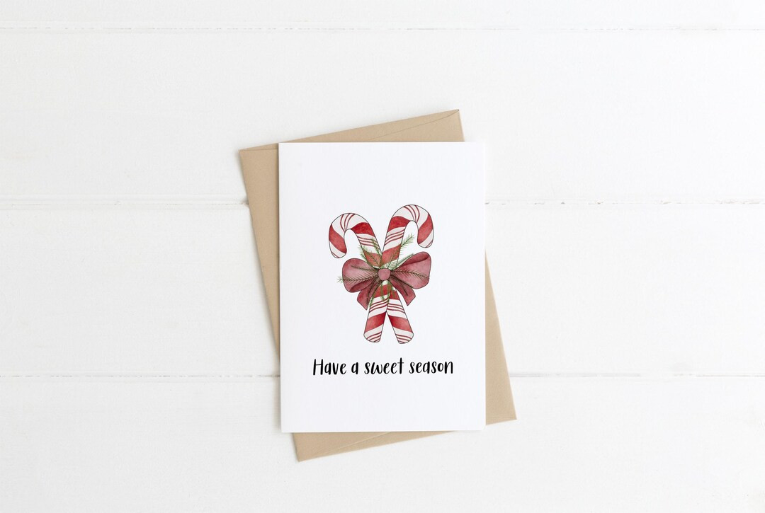 Christmas Card: Have A Sweet Season Pun Christmas Card - Etsy | Etsy (US)
