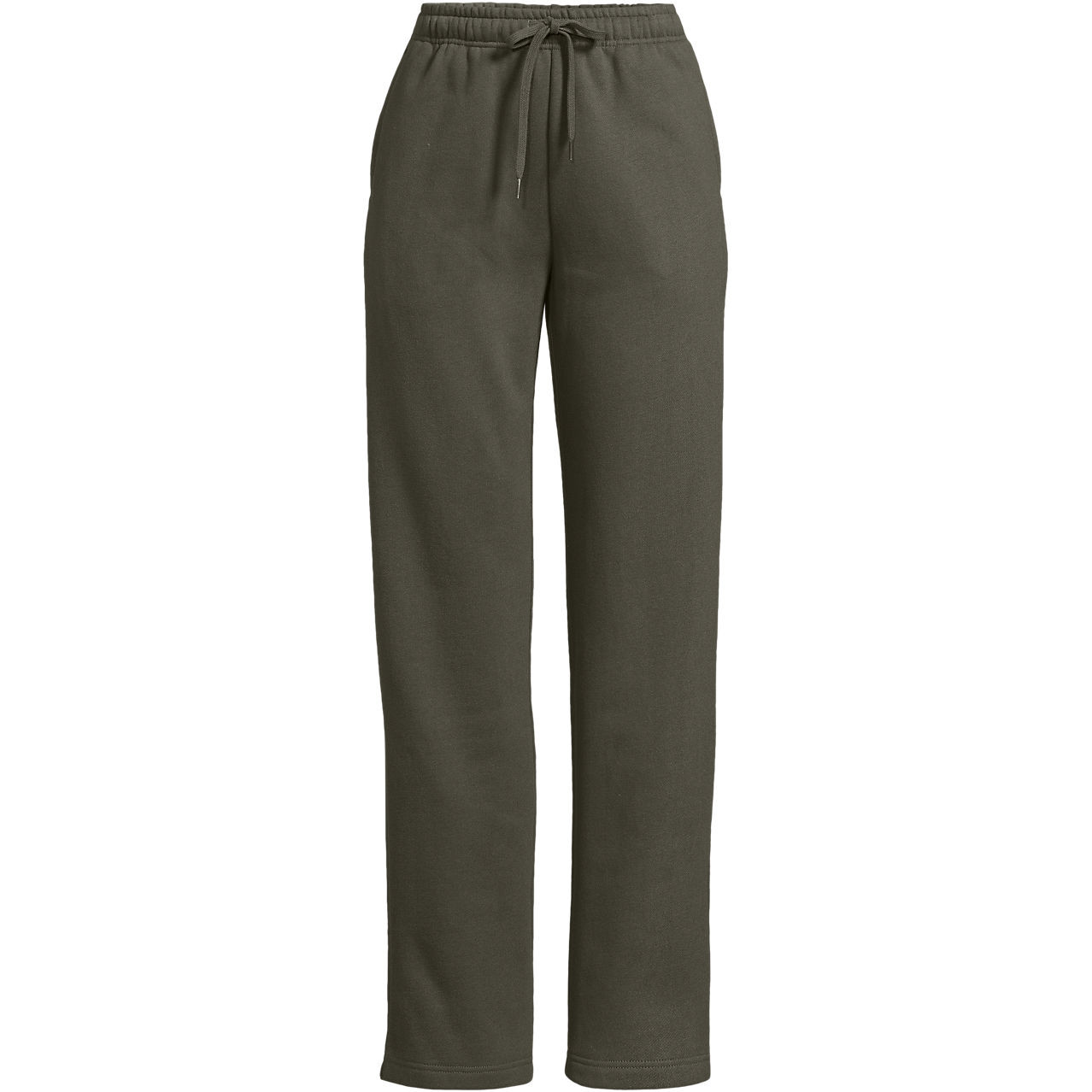 Women's Serious Sweats High Rise Relaxed Straight Leg Pants - Set Bottom | Lands' End (US)