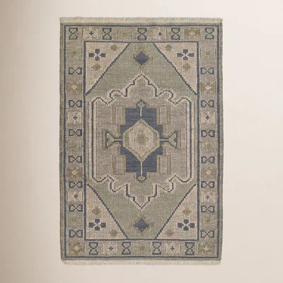 Aris Oriental Handmade Flatweave Wool/Cotton Area Rug in Taupe/Brown/Gray | Wayfair North America