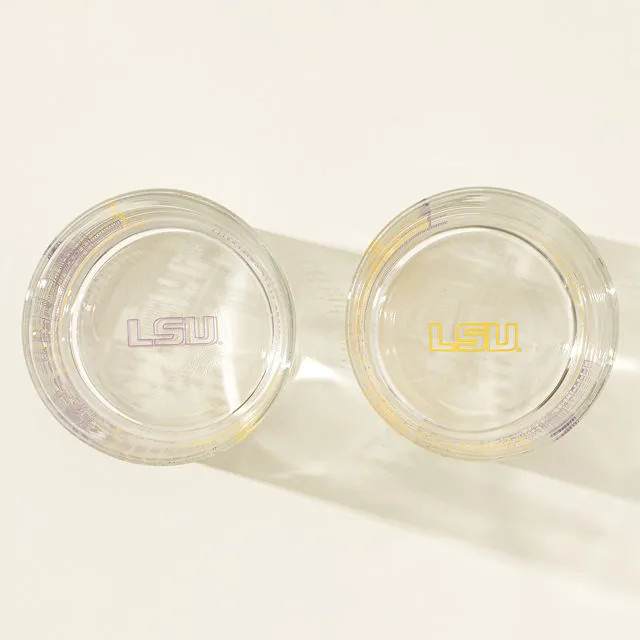 College Cityscape Rocks Glasses - Set of 2 | UncommonGoods