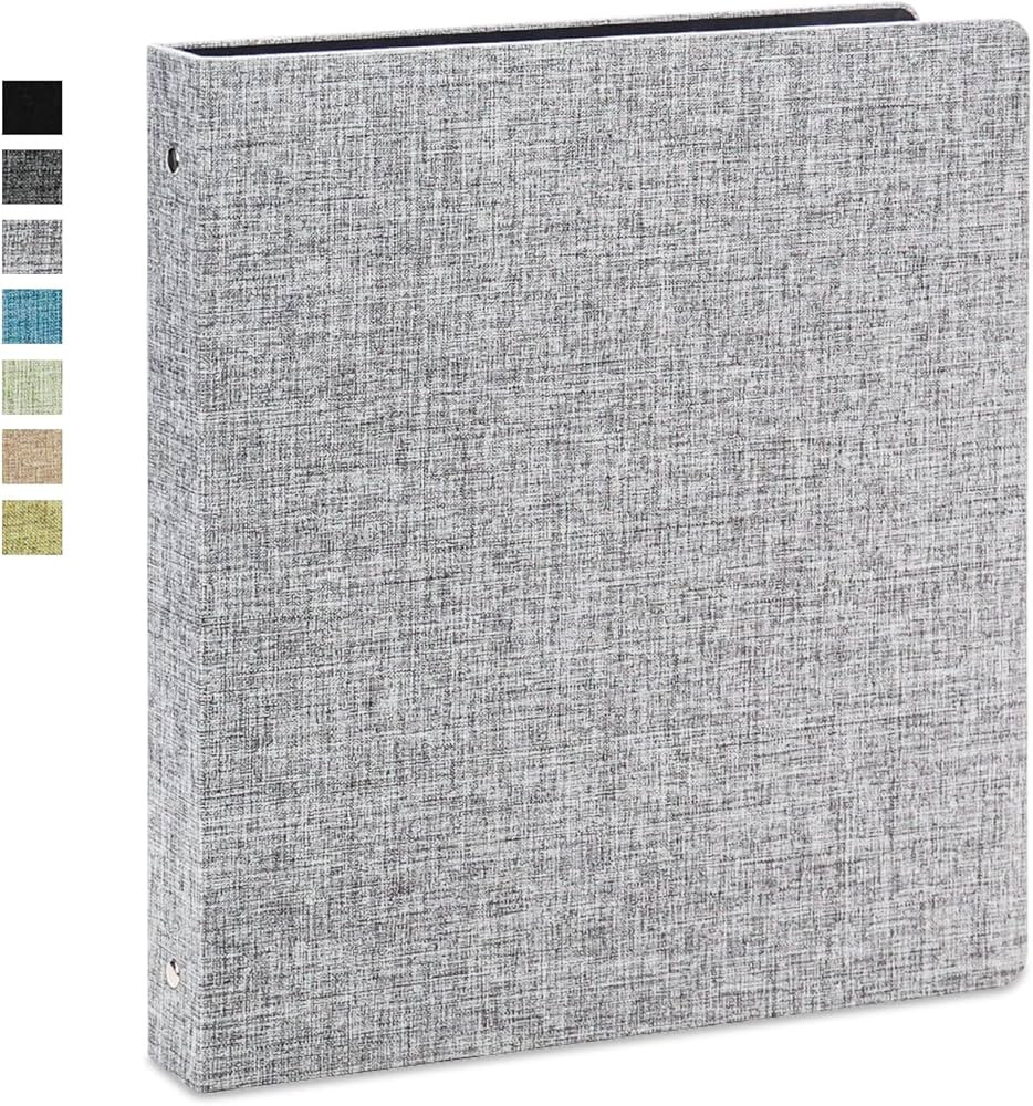 Vienrose 3 ring binder 1 inch round rings durable binder with linen cover holds 8.5" x 11" paper ... | Amazon (US)