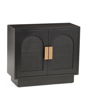 27in Rattan Arch Wood 2 Door Cabinet | Bedroom | Marshalls | Marshalls