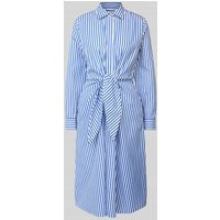 Lauren Ralph Lauren Midikleid mit Bindegürtel Modell 'KAHWELL' in Hellblau, Größe 34 | Peek & Cloppenburg* Düsseldorf DE