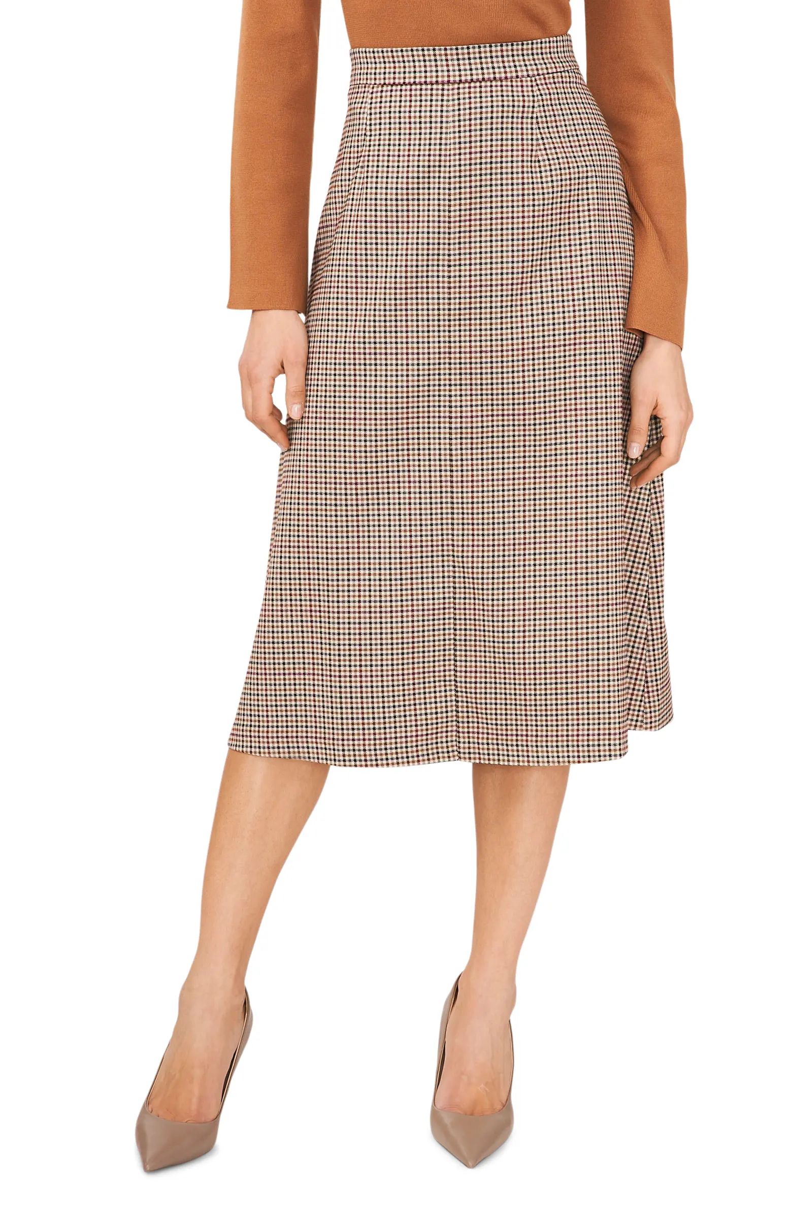 Halogen® Check A-Line Skirt | Nordstrom | Nordstrom
