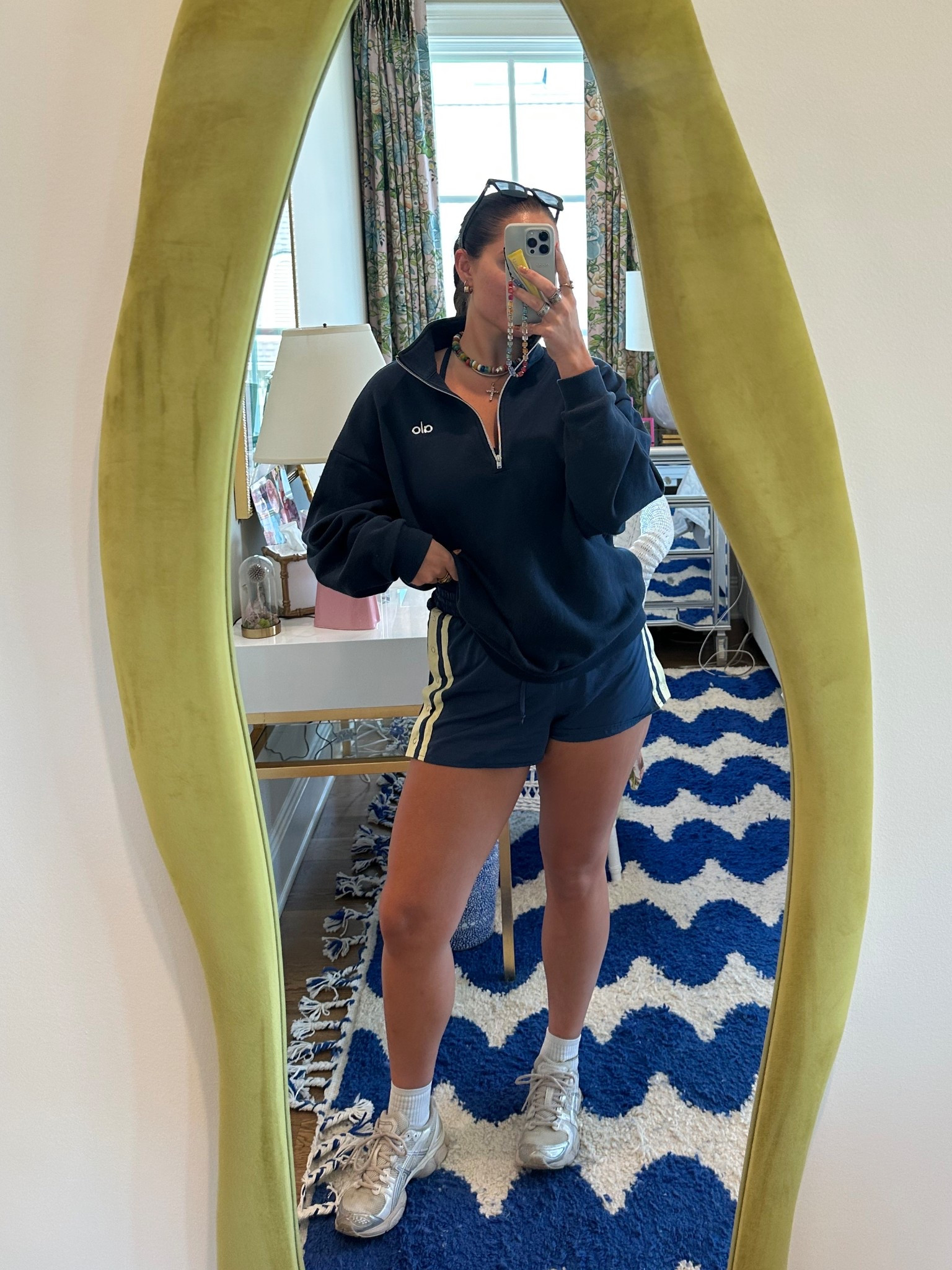 Shorts run true to size. I am wearing M. Pullover L. 

#LTKStyleTip #LTKSaleAlert #LTKActive