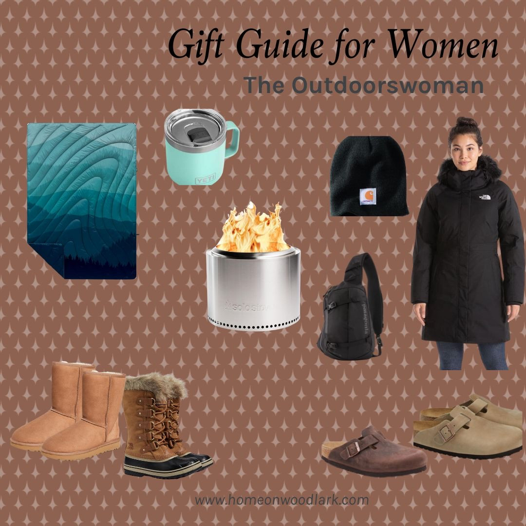Gift guide for the outdoorsy woman.  

North Face down jacket.  Sorel boots.  Ugg boots.  Birkenstocks clogs.  Cushion Air clogs.  Solo stove.  Rumbl blank.  Patagonia sling bag.  

#LTKOver40 #LTKCyberWeek #LTKGiftGuide