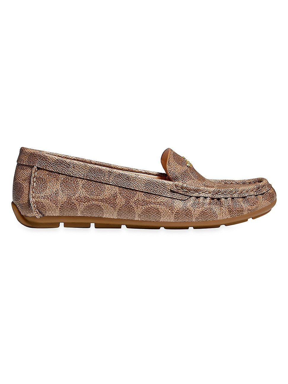 Women's Marley Logo Coated Canvas Driver Loafers - Tan - Size 5.5 | Saks Fifth Avenue