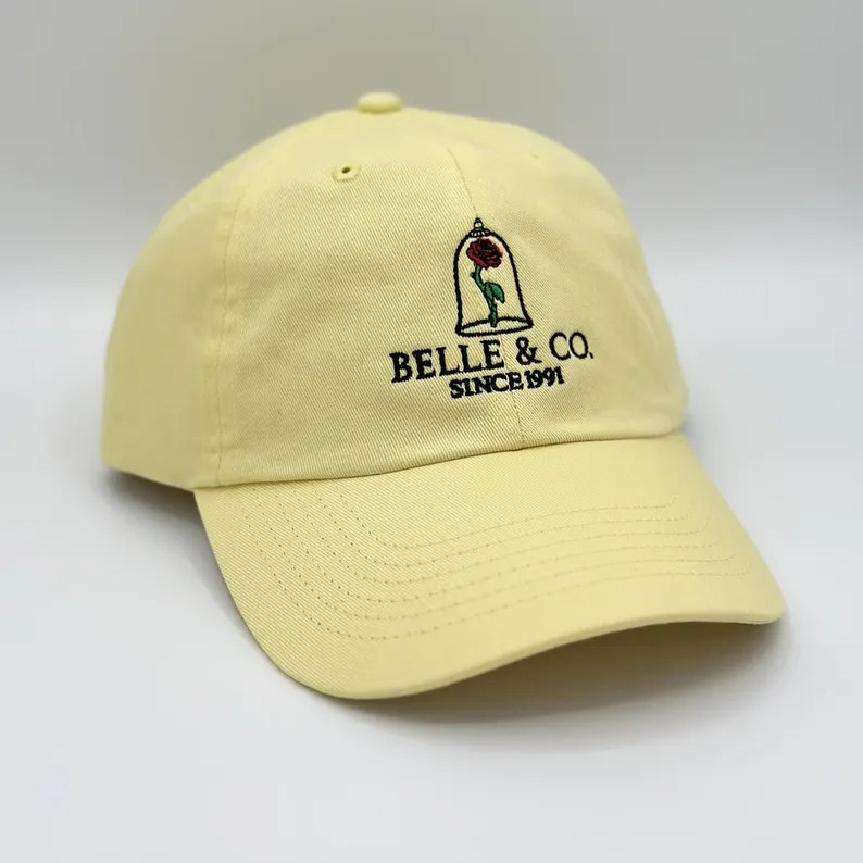 Bella and Co Embroidered Hat Beauty Beast Enchanted Rose Cap Adult Youth Kids Adjustable Caps - E... | Etsy (US)