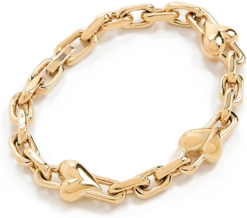 JENNY BIRD Women's Art Heart Chain Bracelet, High Polish Gold, One Size | Amazon (US)