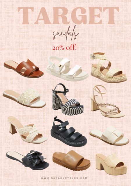 Target Sandals 20% off today! 
#Target #sandals #sale 

Follow @sarah.joy for more sale finds! 

#LTKSeasonal #LTKSpringSale #LTKstyletip